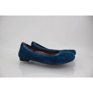 Vionic Anita Womens Ballet Flats Blue Suede Comfort Shoes Size 5 Orthotic